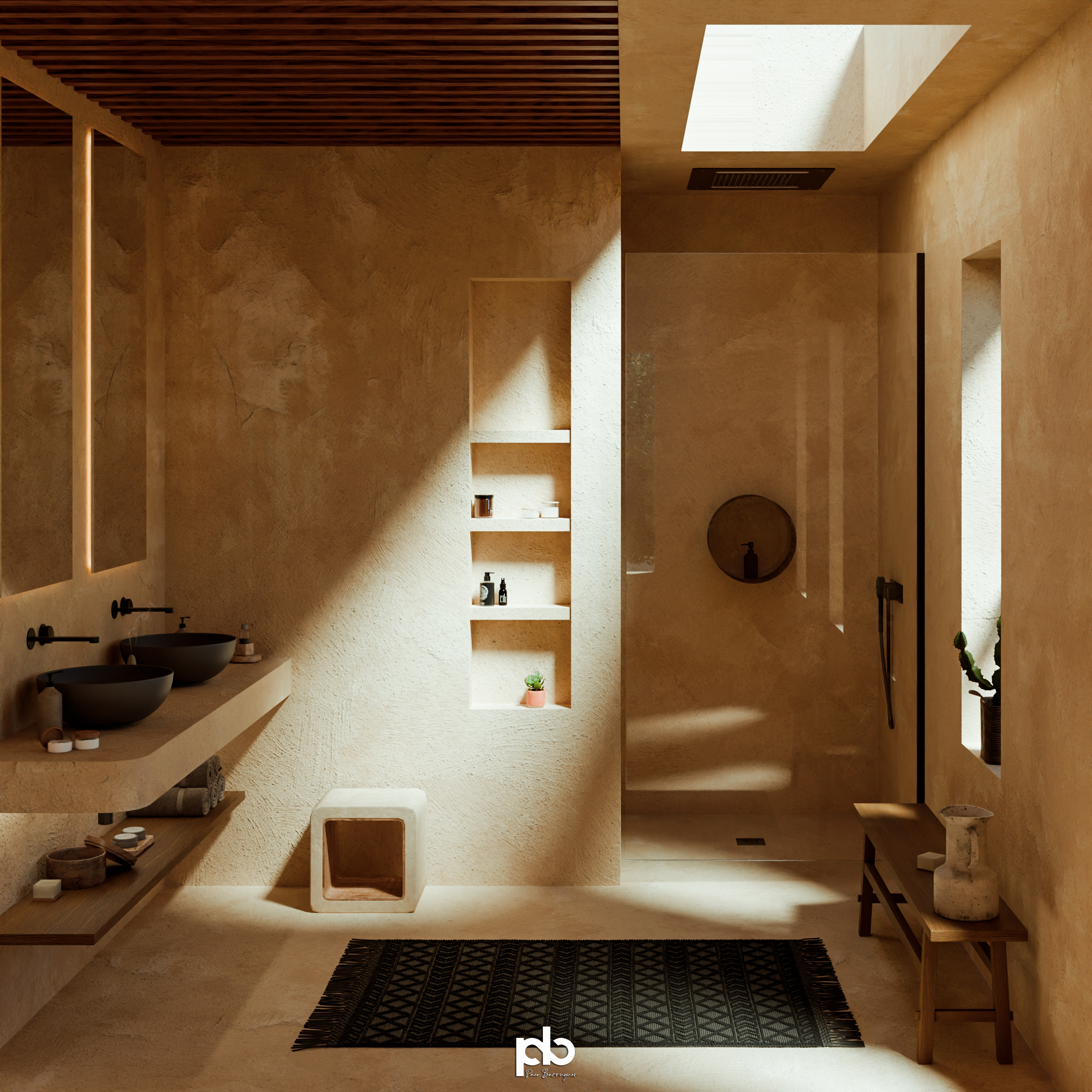 Bathroom with light entry