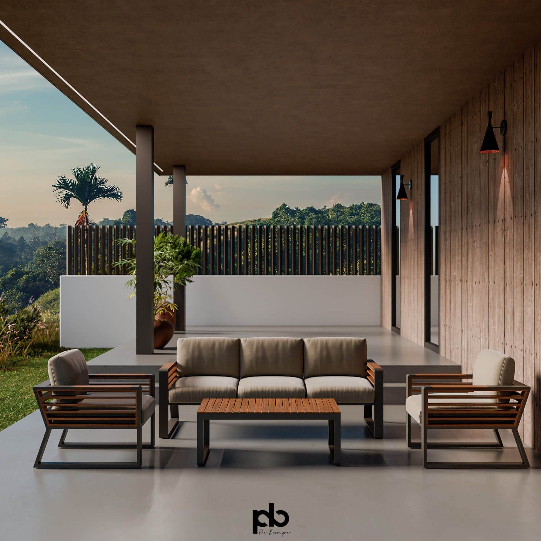 Modeling and rendering of outdoor furniture